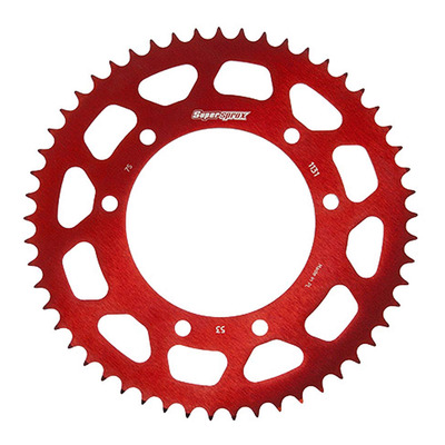 Couronne Supersprox alu rouge pas 420 53 dents Derbi Senda 50 R Xtreme 06-16