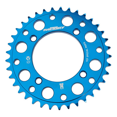 Couronne YCF - 4 trous Aluminium - D37/420 - Bleu