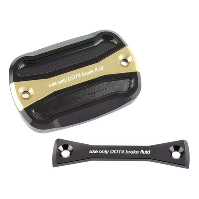 Couvercle de bocal de maître-cylindre Gilles Tooling Yamaha XP 530/560 T-Max 12-22 noir/or