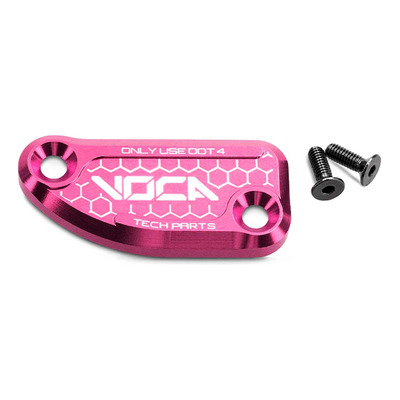 Couvercle de maître cylindre de frein arrière Voca Racing alu CNC rose Derbi Senda/Aprilia SX