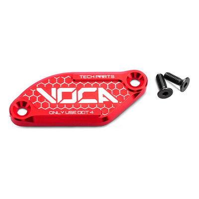 Couvercle de maître cylindre de frein Voca Racing alu CNC rouge Derbi Senda/Aprilia SX J.Juan
