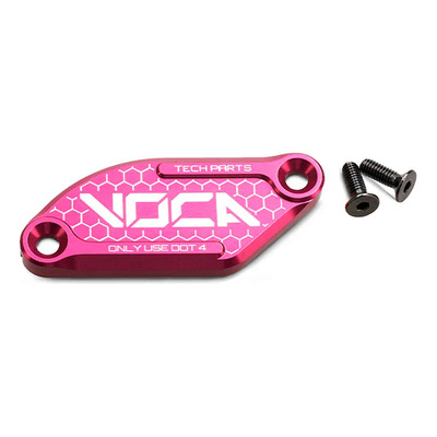 Couvercle de maître cylindre de frein Voca Racing alu CNC rose Derbi Senda/Aprilia SX J.Juan