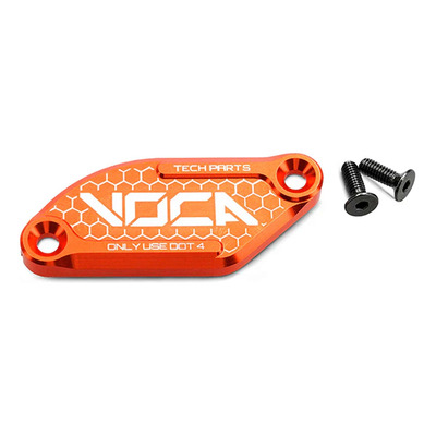 Couvercle de maître cylindre de frein Voca Racing alu CNC orange Derbi Senda/Aprilia SX J.Juan