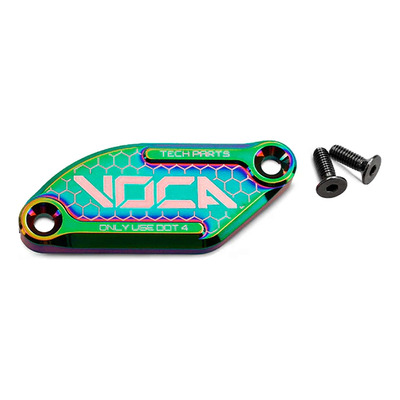 Couvercle de maître cylindre de frein Voca Racing alu CNC néochrome Derbi Senda/Aprilia SX J.Juan