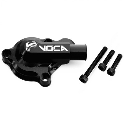 Couvercle de pompe à eau Voca Racing High Flow CNC noir Derbi Euro 3/4