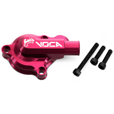 Couvercle de pompe à eau Voca Racing High Flow CNC rose Derbi Euro 3/4