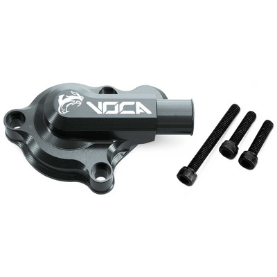 Couvercle de pompe à eau Voca Racing High Flow CNC gris Derbi Euro 3/4