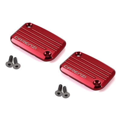 Couvercles de maître cylindre de frein Carenzi alu rouge Nitro/Aerox