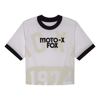 Crop top Fox Racing W Circa 74 Ringer white