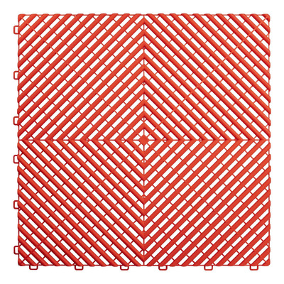 Dalle de sol JBM PP perforée rouge