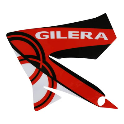 Déco logo aile avant gauche blanc-rouge 2H000916 pour Gilera 50 smt-rcr 13-