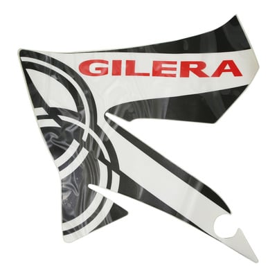 Déco logo aile avant gauche blanche 2H000014 pour Gilera 50 smt, rcr 13-