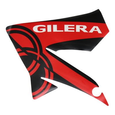 Déco logo aile avant gauche rouge 2H000005 pour Gilera 50 smt, rcr 13-