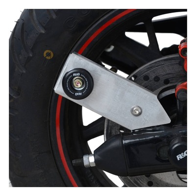 Diabolos de bras oscillant R&G Racing noir sur platine Benelli TNT 125 17-19