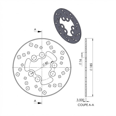 Disque de frein NG Brake Disc D.185 Suzuki - 117