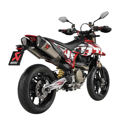 Double silencieux Akrapovic Titane embouts carbone Ducati Hypermotard 698 24-25