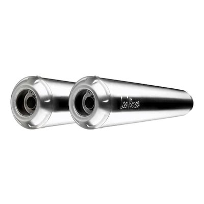 Double silencieux universel Leovince Classic Racer inox Ø 50 mm