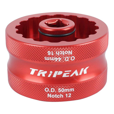 Douille démonte boîtier de pédalier Tripeak 16 & 12 cannelures rouge