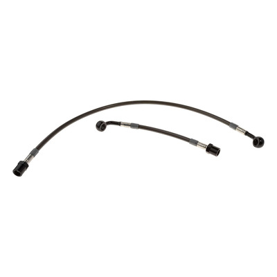 Durite de frein arrière aviation carbone raccords noirs Honda CBR600 F ABS 11-12