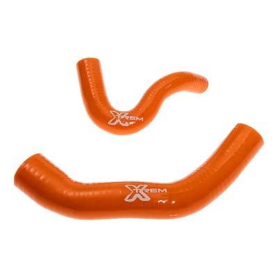 Durites de refroidissement orange siliconé Racing pour MBK 51