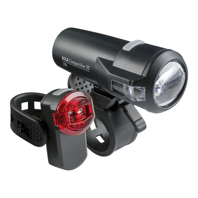 Éclairage avant et arrière Axa 35 Lux noir (à batterie)