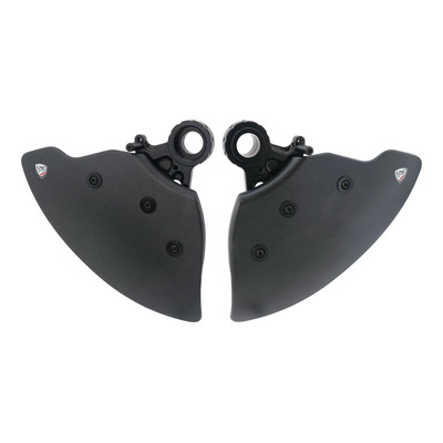 Écopes de frein carbone brillant CNC Racing GP Dusc Evo vis noire Ducati Multistrada 1160 V4 22-24
