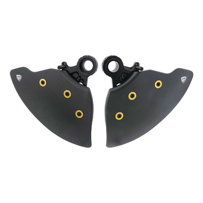 Écopes de frein carbone brillant CNC Racing GP Dusc Evo vis or Ducati Multistrada 1160 V4 22-24