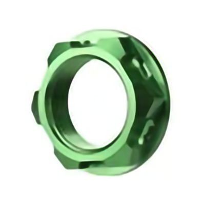Écrou de Colonne de Direction BUD RACING en Aluminium Anodisé Vert pour Kawasaki 65/85/100 KX