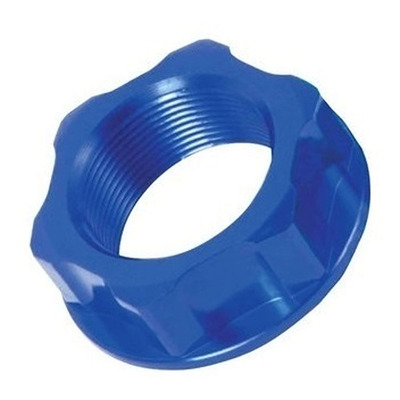 Écrou de Colonne de Direction BUD RACING Aluminium Anodisé Bleu - Yamaha 85 YZ 02-25