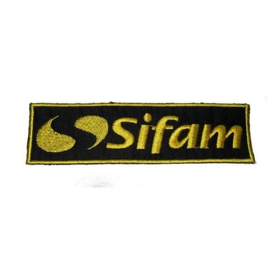 Écusson Sifam badge à coudre Sifam noir/jaune