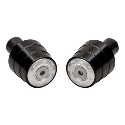 Embouts de guidon CNC Racing Gear argent