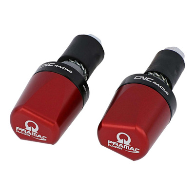 Embouts de guidon CNC Racing Look Pramac Edition rouges
