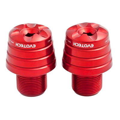 Embouts de guidon Evotech rouges Kawasaki ZX-6R 636 13-16