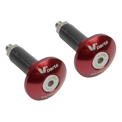 Embouts de guidon Ø12 à 18mm V Parts rouge