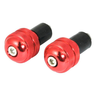 Embouts de guidon ronds fixation 13 mm rouge