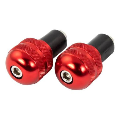 Embouts de guidon ronds fixation 18 mm rouge