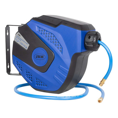 Enrouleur tuyau pneumatique JBM 11,5m Ø 9,5mm bleu