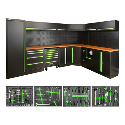 Ensemble de meubles d’atelier JBM SERIE565 modulaire 43 jeu de 4 modules d'outils complets