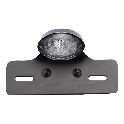 Feu arrière avec support de plaque V Parts Ovale noir universel