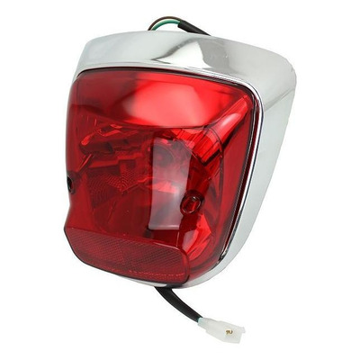 Feu arrière chrome/rouge Sym Fiddle 50/125
