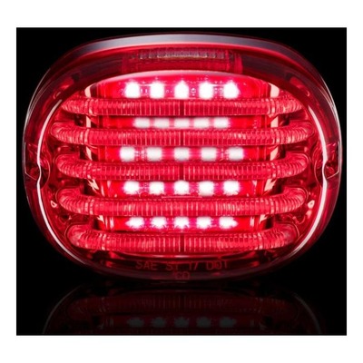 Feu probeam Custom Dynamics LED profil low avec éclairage de plaque ECE Harley Davidson 99-20 rouge