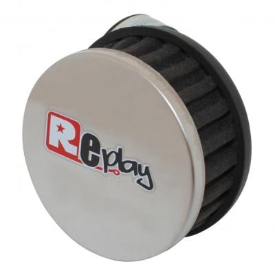 Filtre à air Replay R box noir/chrome coude D. 35/28