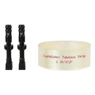 Fond de jante Tubeless 26"/27,5"" Effeto Mariposa Caffélatex Strip "Fat M" (85mm) avec valves (x2)