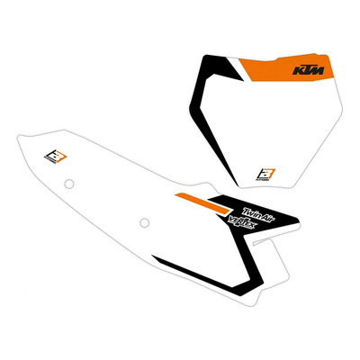 Fonds de plaque Blackbird KTM Graphic KTM SX/SXF 2023 blanc/orange