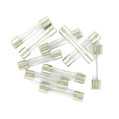 Fusibles verre de 25 ampères 6.3 x 27mm vendu par 10