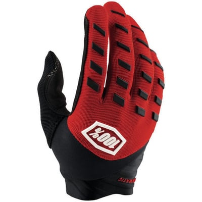 Gants cross 100 % Airmatic CE rouge/noir