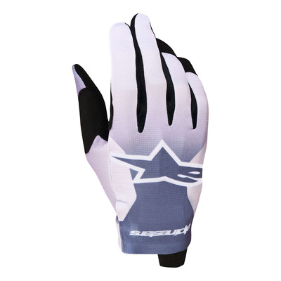 Gants cross Alpinestars Radar ash gray/light lilac/xhite/black