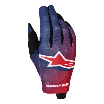 Gants cross Alpinestars Radar fire red/deep blue