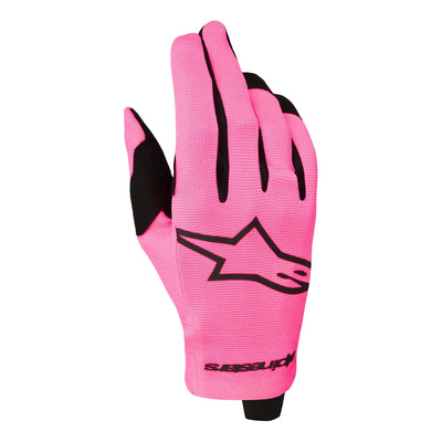Gants cross Alpinestars Radar pink fluo/black