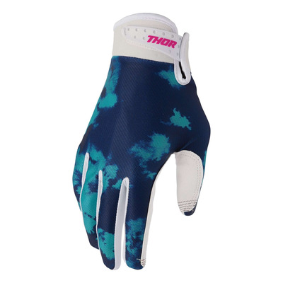 Gants cross enfant Thor Youth Launchmode Bleach white/aqua